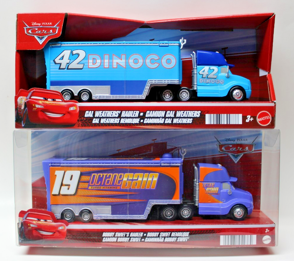 Disney Pixar Cars -#42 and #19- HAULERS - D/C Plastic - 1/55