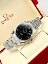 Ladies Omega Seamaster Aqua Terra 150m Black Dial 29mm Stainless Steel 2577.50 9