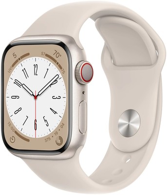 Apple Watch 8 (GPS+Cellular) Starlight Alu 41mm, Starlight Sp. Band, A2773