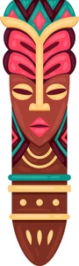 Tiki Totems Polynesian Culture Self Adhesive Vinyl Sticker