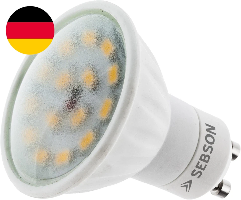 SEBSON LED Lampe GU10 Warmweiß 5W - 10Er Set - Ersetzt 35W Halogen, 380 Lumen, G - Bild 2 von 4