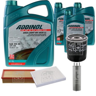 FEBI Inspektionspaket 8L ADDINOL GIGA LIGHT MV 0530 LL für VW California T5