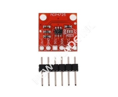 1PS MCP4725 I2C DAC Breakout Module 12Bit Resolution     Red #bv