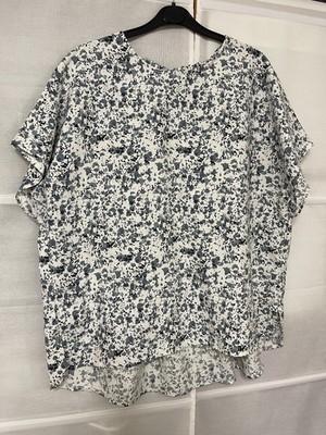 Size 16 Oversized Splash Dye Print  Multicolour T Shirt Top 50'' Underarm
