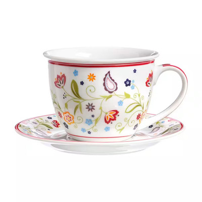 Ritzenhoff &Breker Shanti Milchkaffee 1 Tasse +1 Untertasse 350 ml, Porzellan
