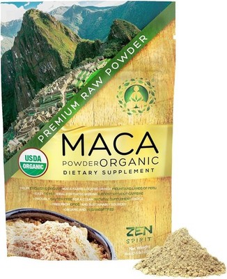 Zen Spirit Maca Root Powder Organic - Peruvian Root Premium Grade Superfood