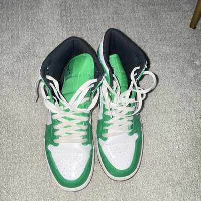 Jordan Air Jordan 1 Mid Pine Green Mid Top Athletic Sneakers Green White Men s