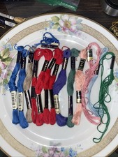 Lot Of 10 Plus Partials Anchor Embroidery Thread Floss 8m Cotton Assorted Colors