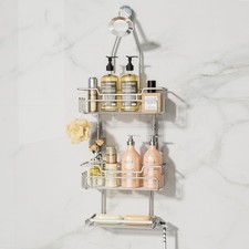 Bathroom Shower Caddy Hanging - 3 Tier Rustproof Over Shower Head Organizer, ...