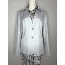 J.Crew Factory Suiting Light Blue Herringbone Two-Button Blazer 36734 Womens 4