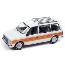 164 Auto World 1985 Dodge Caravan Dw2 White With Woodgrain Awsp167-a 164 Auto World 1985 Dodge Caravan Dw2 White With Woodgrain Awsp167-a