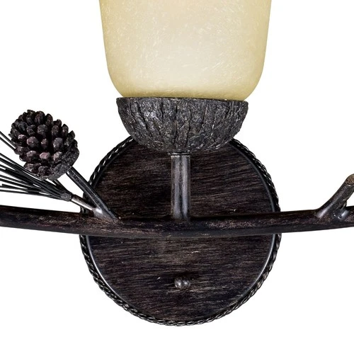 Sierra 3-Light Bathroom Light in Rustic Style 11.5 Inches Tall and 24 Inches - Picture 3 of 5