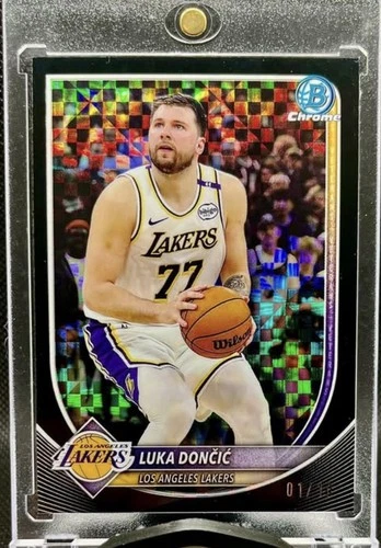 Luka Doncic Black XFractor /10 1st print 1/10 25-26 Bowman Chrome BCV-123 Lakers