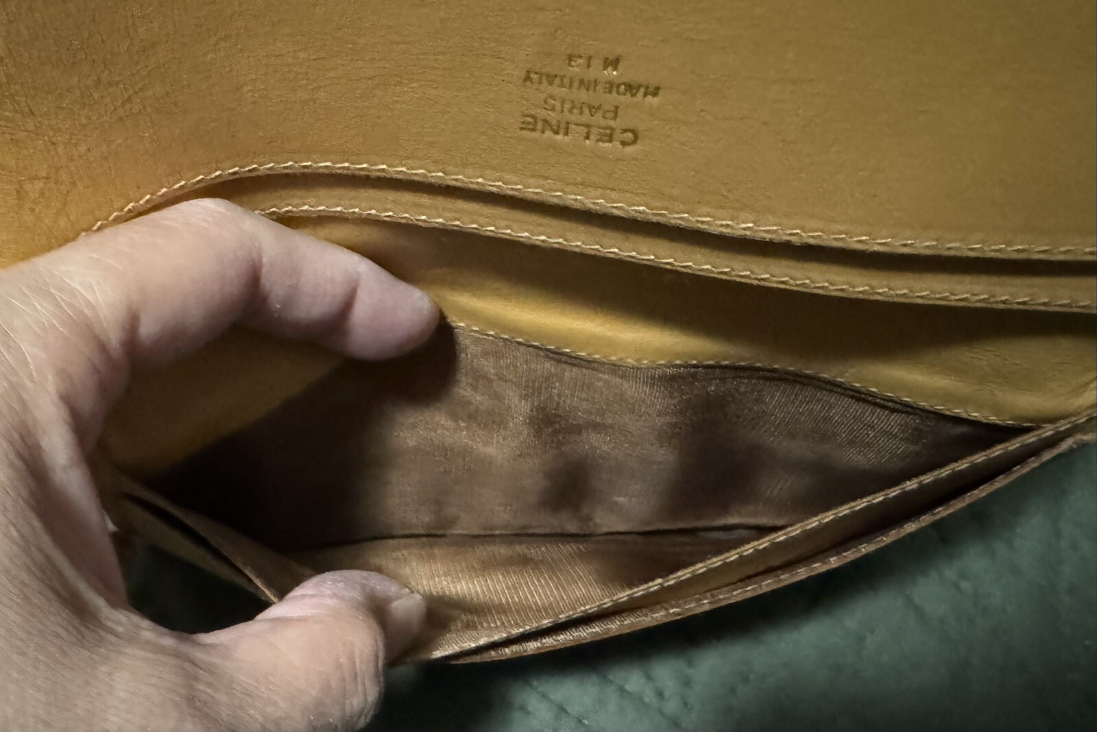 Authentic Celine Vintage Macadam  Checkbook Walle… - image 18