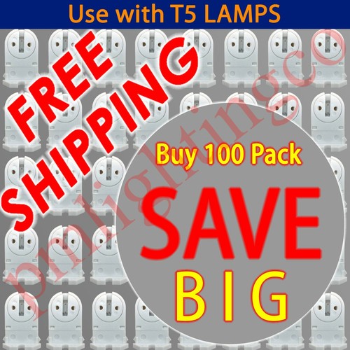 T5 LED LAMP HOLDER FLUORESCENT Miniature Bi-PIN G5 LIGHT SOCKET END BASE 480 - Picture 9 of 11