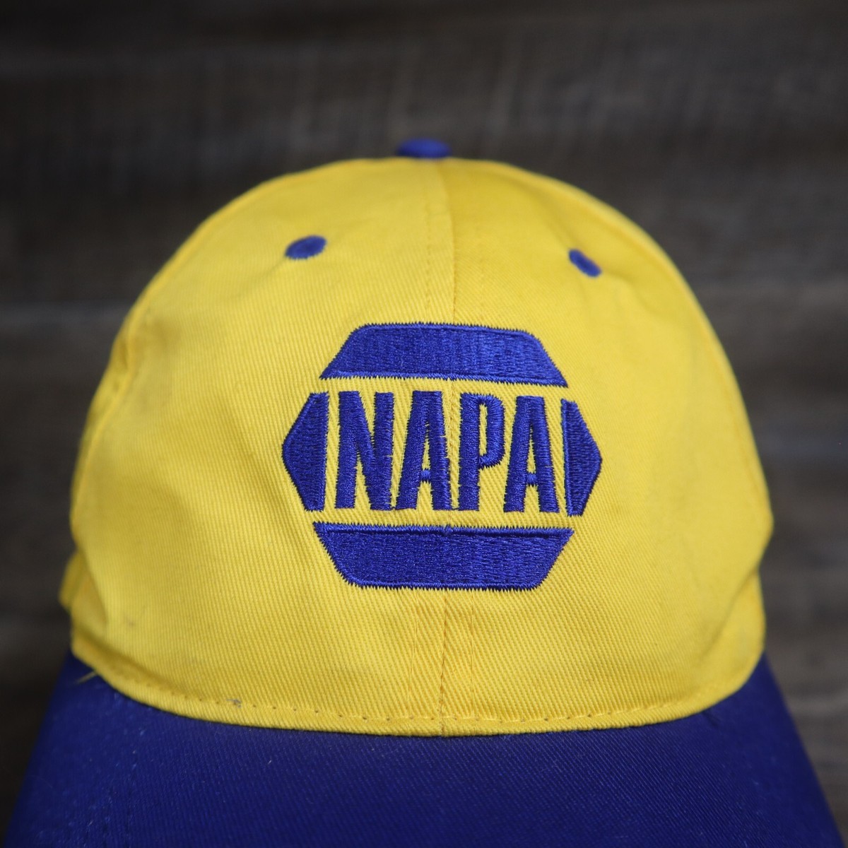 帽子 nspapa Official NAPA Auto Parts Baseball Cap Hat Yellow Blue Adult