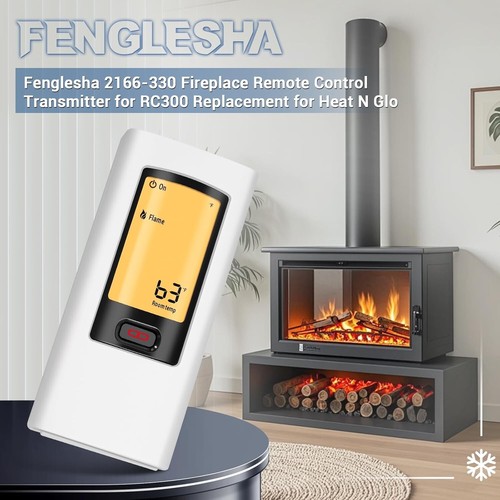 2166-330 Fireplace Remote Control Transmitter for RC300 Replacement for Heat N G - Picture 2 of 5