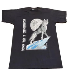 Vtg John Kay & Steppenwolf  T-Shirt 1992 Single Stitch USA Med 25th Anniversary