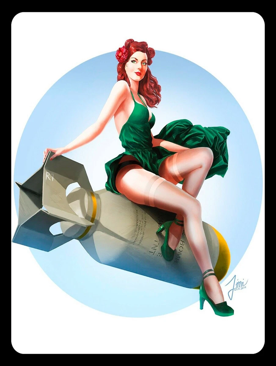 Pin up girl on cheap bomb