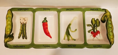 Vegetable Condiment Tray 4 Compartments By Judy Phipps Certified International