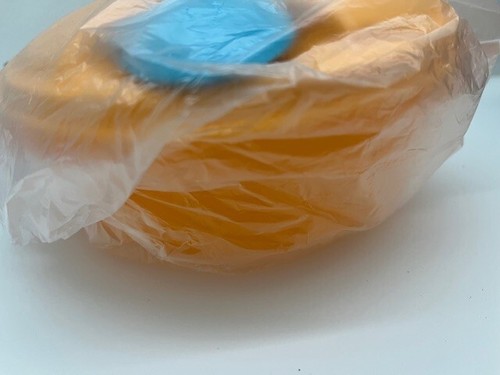 Tupperware A 198 Snack Joghurt Salat to Go 600 ml Löffel (2) orange-türkis - Bild 3 von 3