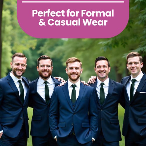 Conjunto de corbata y pañuelo premium para hombre para negocios traje formal e informal - Imagen 70 de 253