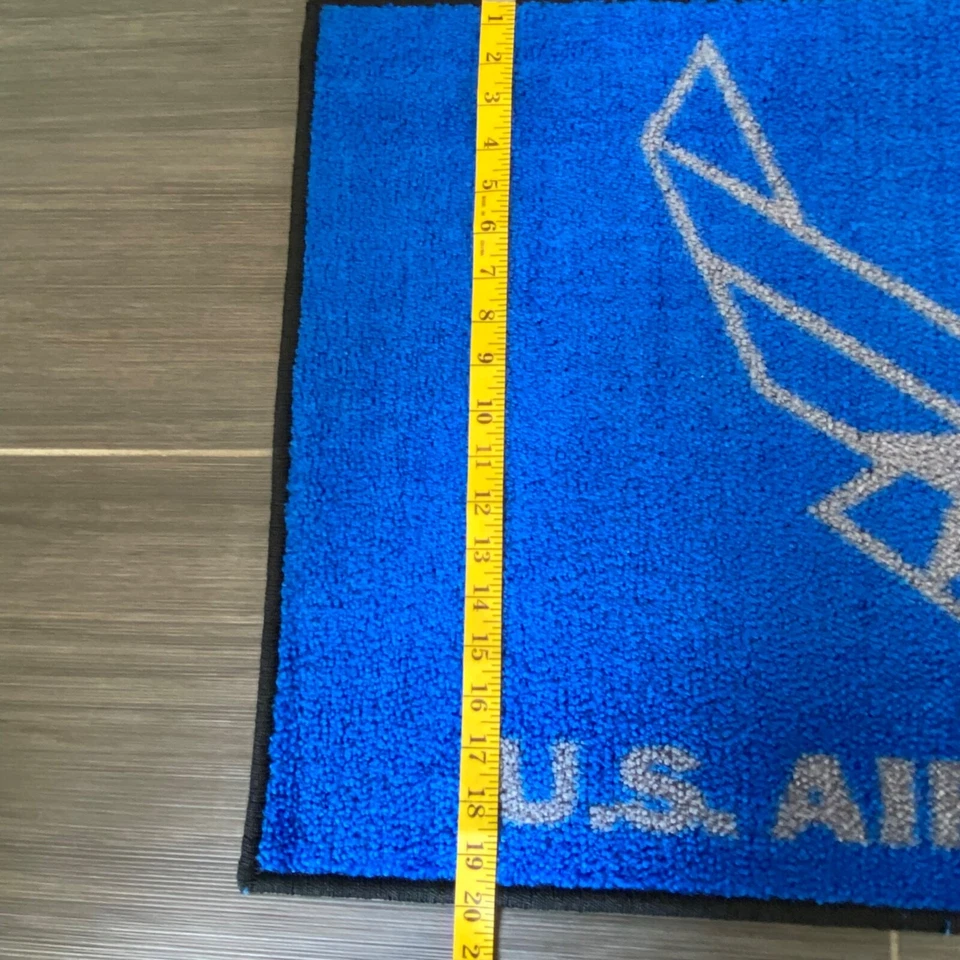 NUEVA Alfombra de piso militar de la Fuerza Aérea de los Estados Unidos para puerta dormitorio garaje hombre alfombra de cueva 20x29 Foto 3 de 4