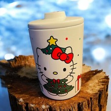 NEW Hello Kitty Christmas Cookie Jar Or Canister Ceramic Christmas Tree