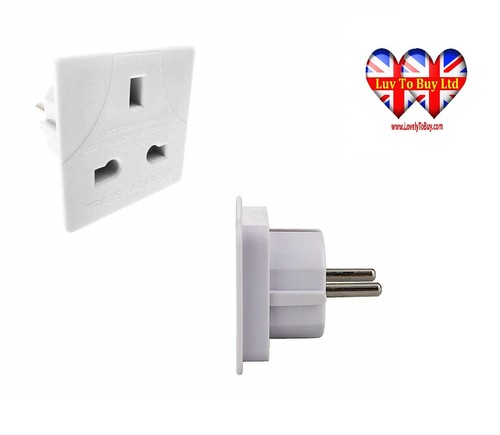 UK To EU Adapter Plug Pocket Size Holiday Adapter(Pack of 2 ) - 第 1/3 張圖片