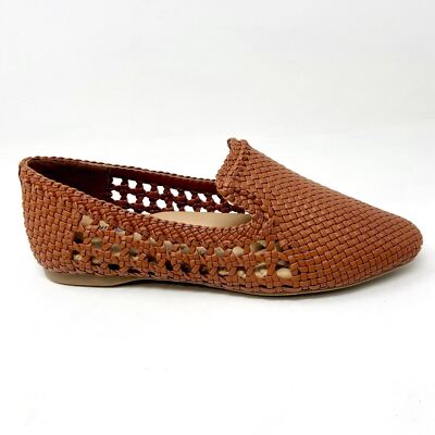 Birdies The Starling Cognac Woven Womens Vegan Leather Slip On