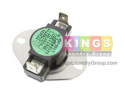 NEW THERMOSTAT LIM GREEN 155F FOR M411307 ,TU20460 HUEBSCH ALLIANCE
