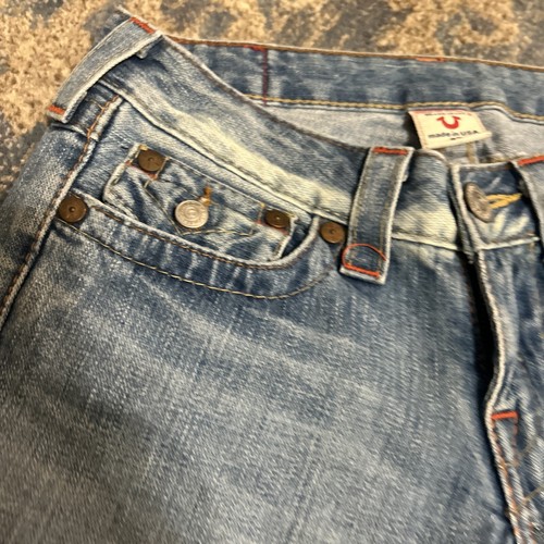 True Religion Men’s World Tour Joey Flare Denim Blue Jeans Size 26 Bootcut - Picture 6 of 11
