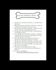  German Shorthaired Pointer "Rules" - CUSTOM MATTED - Dog Art Print : GIFT