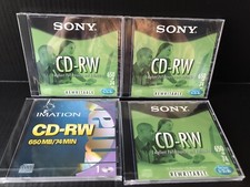 New Sony CD-RW 650MB 74 min Sealed CD Rewritable Set Of 3 Plus Bonus