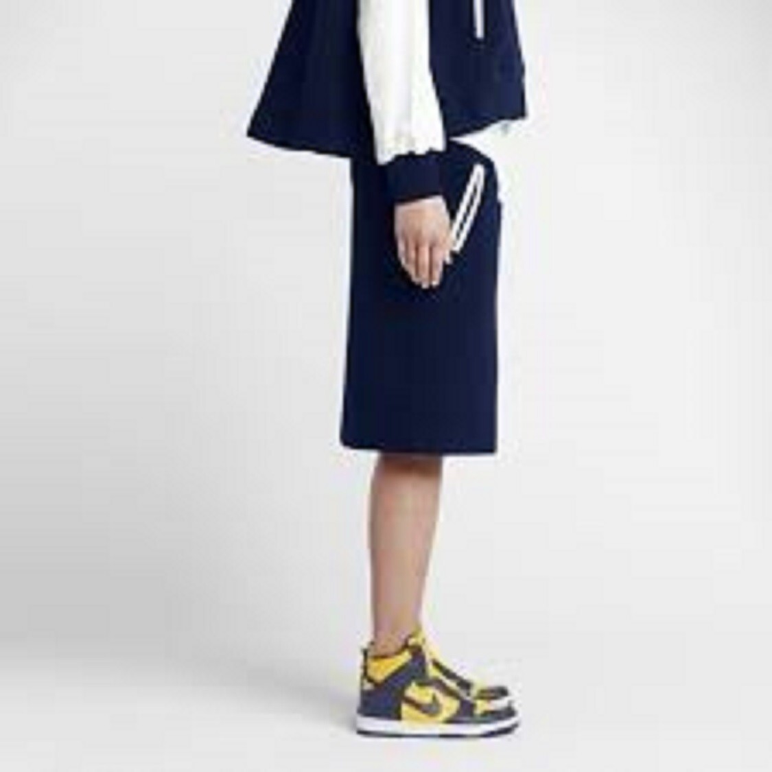 SACAI X NIKE Gonna in jersey Nike Sacai TEAM Windrunner NikeLab x 802264 451 $500 MARINA taglia XS