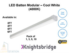 LED Batten Modular 2ft 4ft 5ft 6ft 10W 20W 33W 38W 43W 48W 4000K Cool White