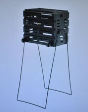 Tourna Ballport Deluxe w Wheels Tennis Hopper Black Stand BPD-80W-BK-E