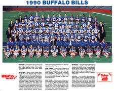 1990 BUFFALO BILLS NFL AFC CHAMPIONS SUPER BOWL 25 XXV 8X10 TEAM PHOTO