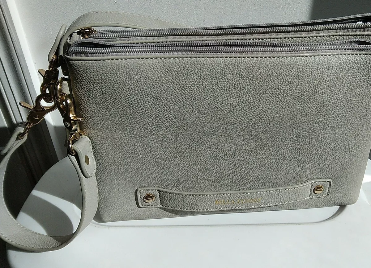 Bella Tunno 2 Part Convertible Bag Purse Gray 12