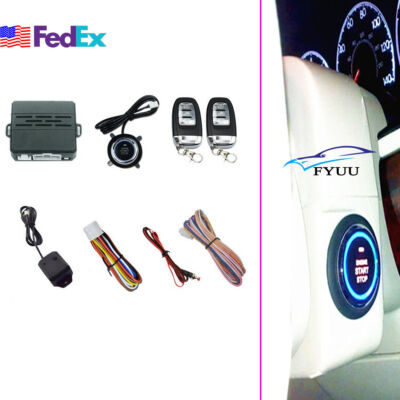 Car SUV One Key Remote Start System Ignition Engine Vibration Alarm Start Button