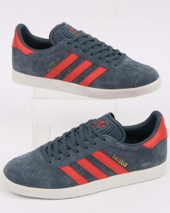 adidas gazelle grey and red