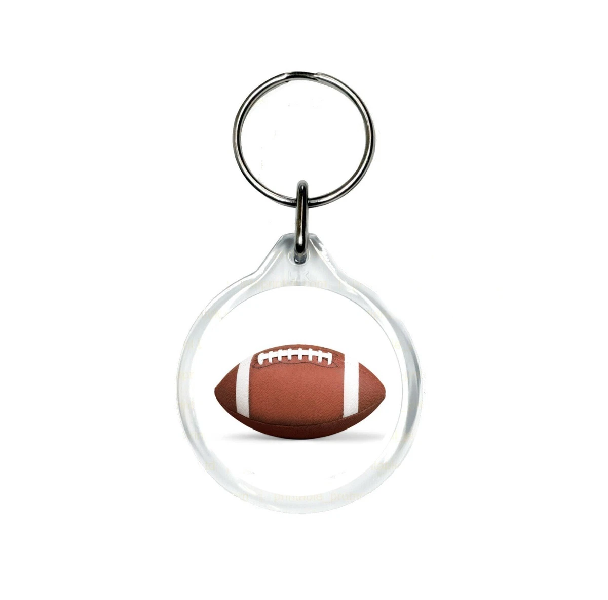 American Football Keyring Round Key Ring Fob Novelty Sports
