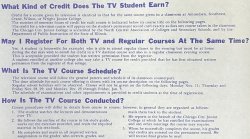 Remote Learning, 1957 Style: Television College Courses / Chicago Junior College - Picture 5 of 13