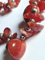 Vintage Beatifull Carnelian Genuine Natural Agate Necklace