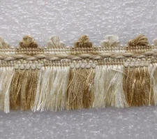 6 yards SKIRT FRINGE  2 1/2" Beige/Cream Decorative Upholstery Fabric Trim 03