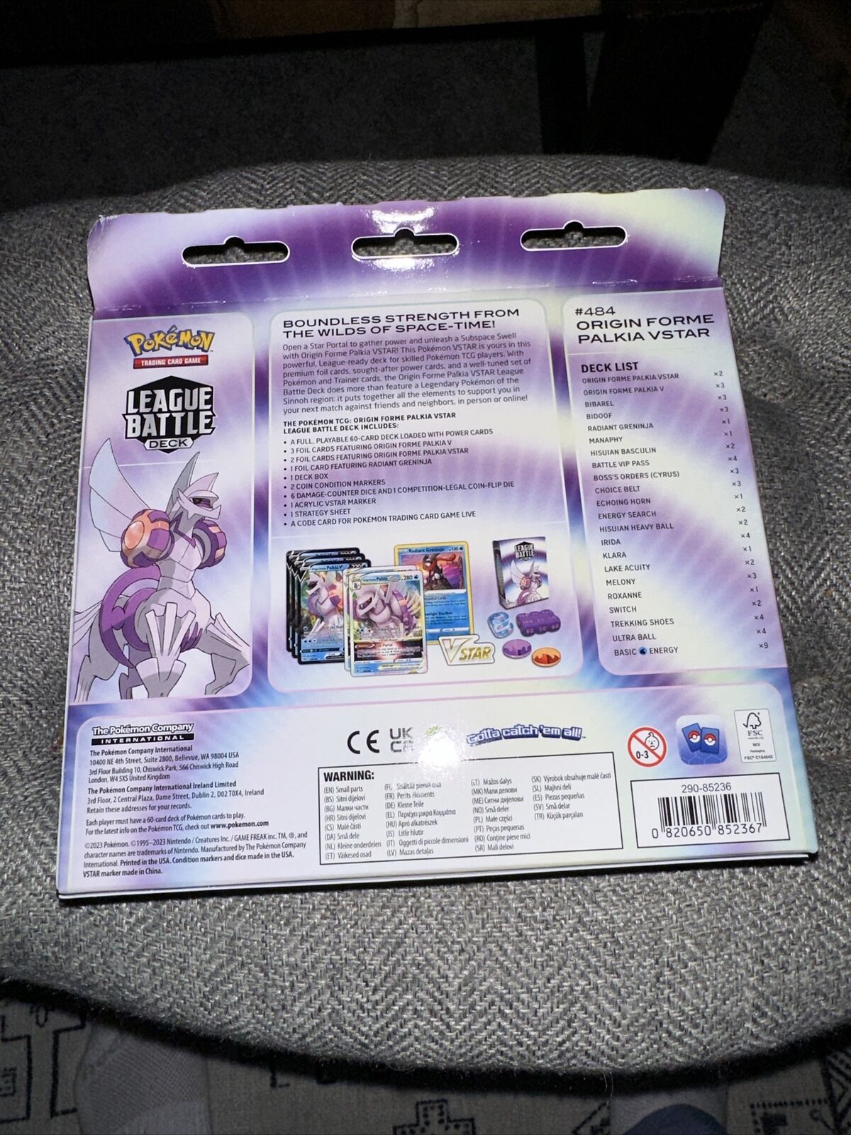 Pokémon Palkia Vastro League Battle Deck (IT) : : Toys