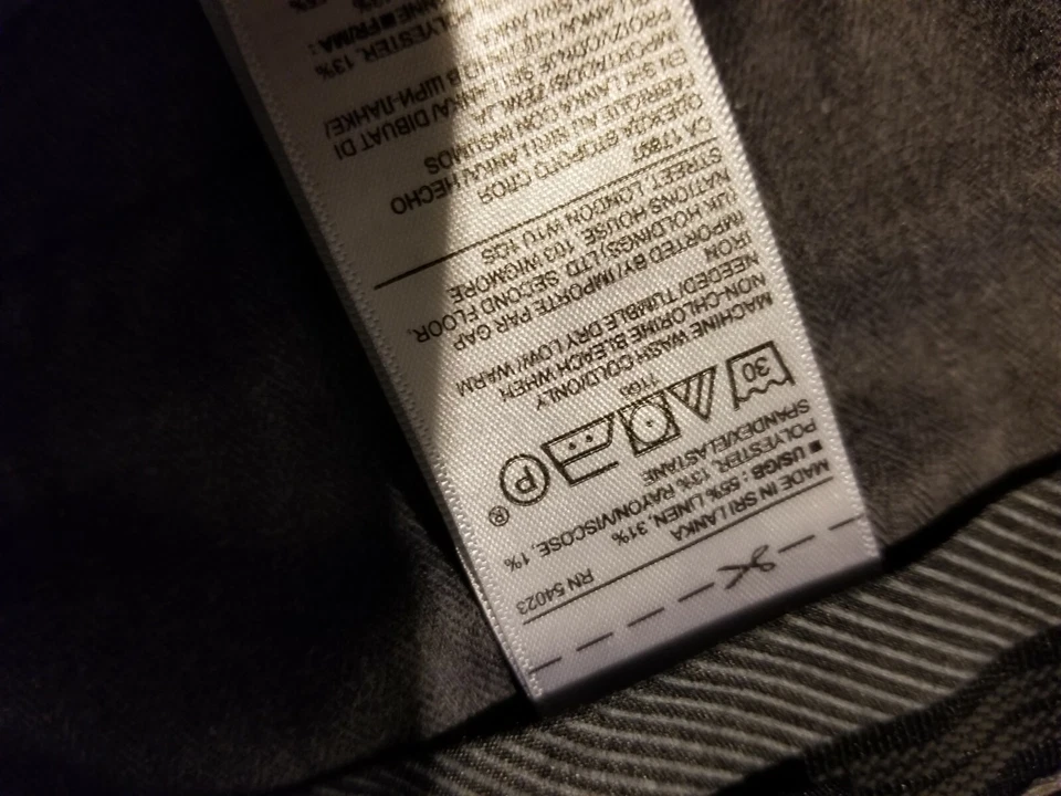 Mens Banana Republic Linen Shorts 36 Gray Khaki Chino 38 - Image 4 of 4