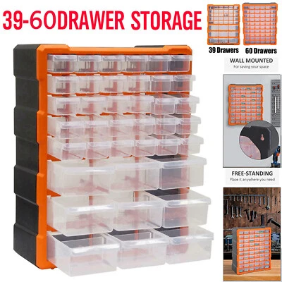 MULTI STORAGE DRAWER CABINET UNIT HOME GARAGE NAIL SCREW CRAFT BITS ORGANISER UK