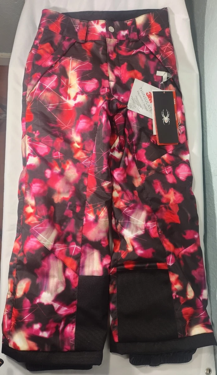 Spyder Girls Insulated Snow Pants Pink And Black Size 8 eBay