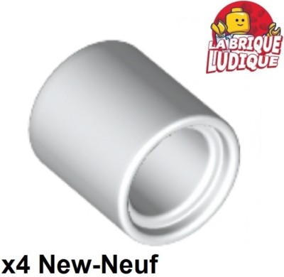 Lego Technic 4x Achse Axle Connector Pin Round 1L Tube Spacer weiß 18654 NEU